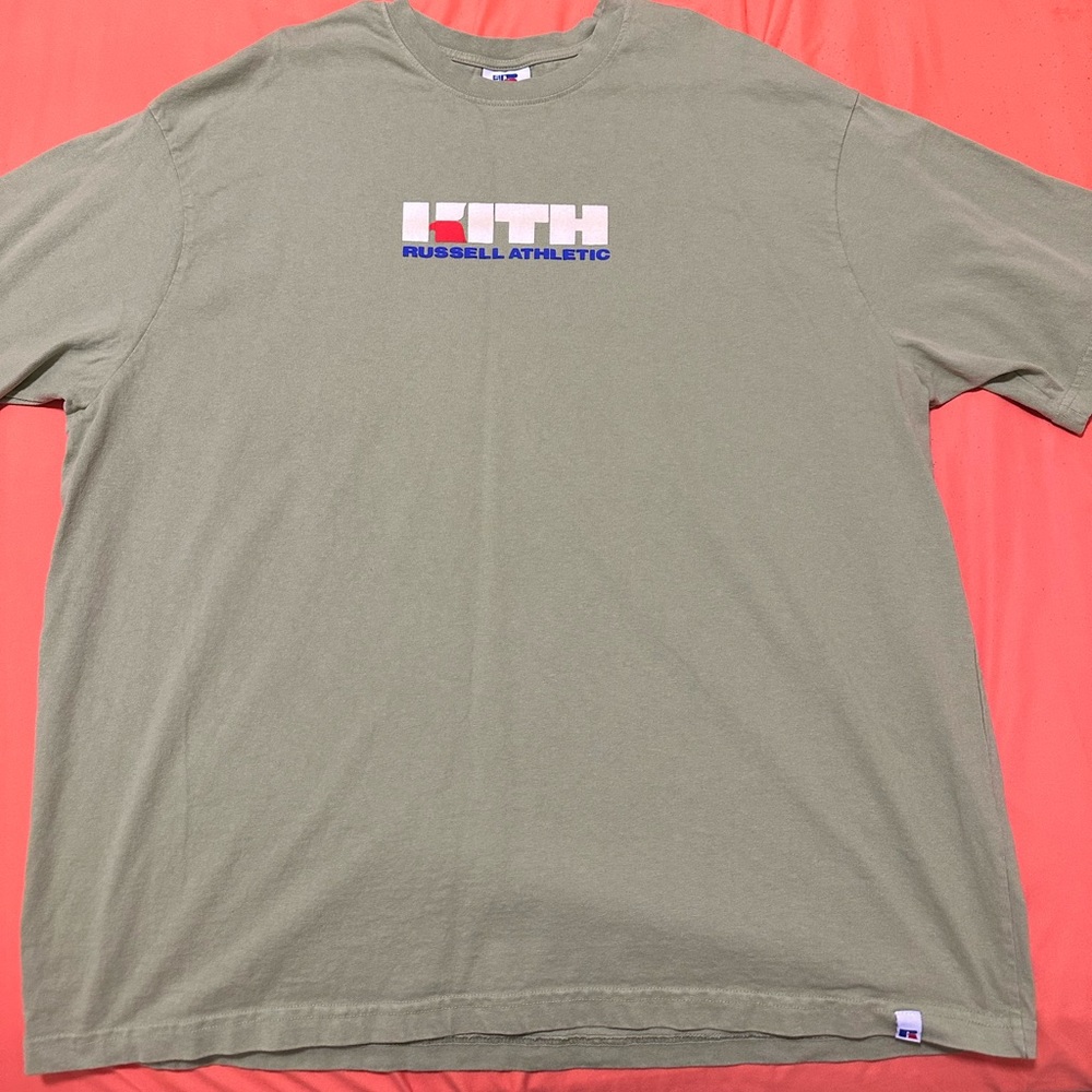 Kith x Russell athletic varsity logo tee size XXL